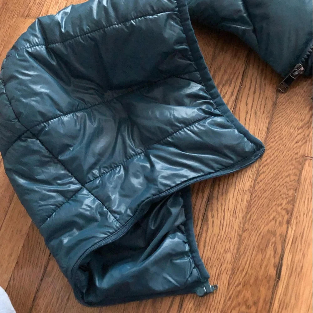 LONDON FOG Light weight packable down coat womens medium teal removable hood - Picture 8 of 9